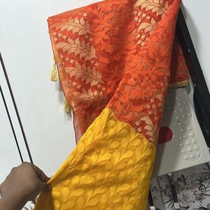 Aa Tissue Dual Shade Saree