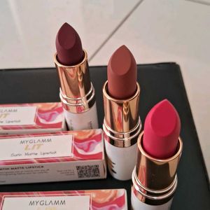 Myglamm Lit Satin Matte Lipstick Combo Of 3