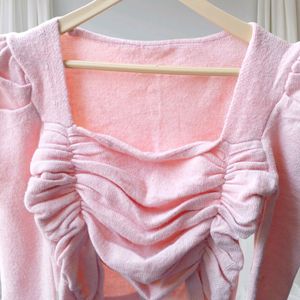 Self Design Women Pink Top