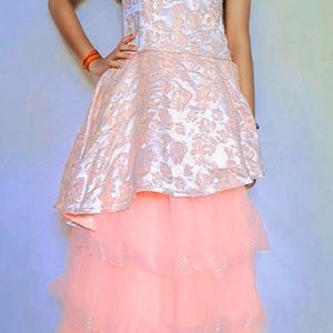 Peach Pink Womens Gown