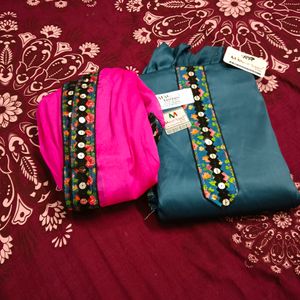 New Unstitched Suit Dress Material With Dupatta