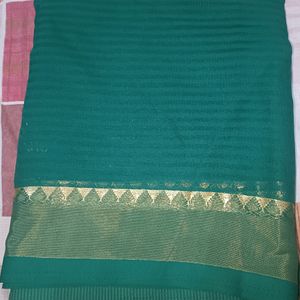 Green Colour New Saree