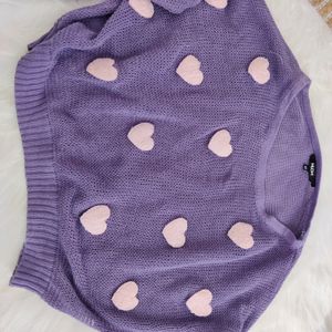 Cute Heart Details Top