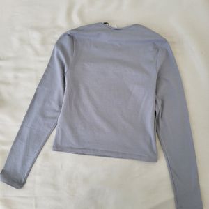 H&M Square Neck Grey Top/ SIZE-S