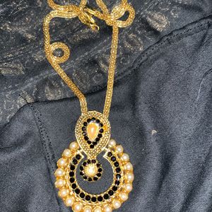 Black Ethnic Earrings & Pendent