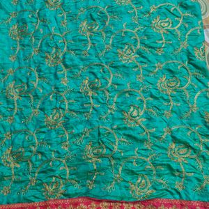 FESTIVE WEAR SAREE WITH STITCHED BLOUSE