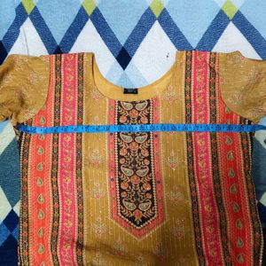 Mustard Kurta Set With Dupatta - Never Used