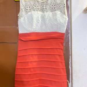 Orange Body Con Dress