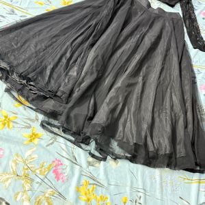 Designer Black Lehnga And Padded Blouse