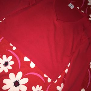 Full Sleeves Red Top