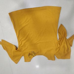 Mustard Colour Top With Flower On It