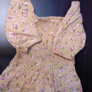 Floral Mini Dress For Women (Size-S)