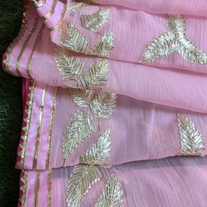 Jaipuri Gota Patti Work Saree New Branded