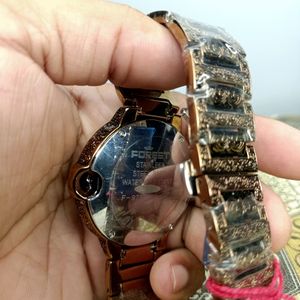 Stylish FOREST Copper colour  Metallic Strap Watch