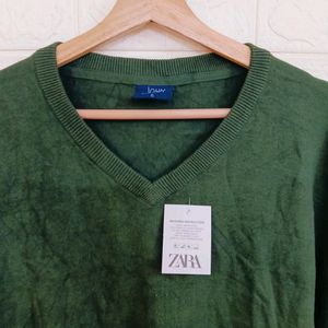 Mens Wool Green Sweater