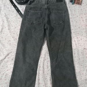 Grey Staight Cut Jeans