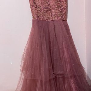 Pink Wedding Or Festive Gown With Cups