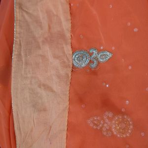 Beautiful Stone Work Saree