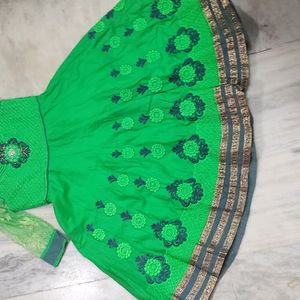 Green 🍏 &Grey Cotton Kurta Set