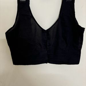 Black Sleeveless Used Blouse