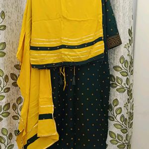 Kurti Palazzo N Dupatta Set