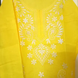 Stitched Cotton Kurta With Chikanwork