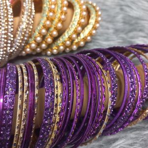 Multicolour Bangles 5 Sets