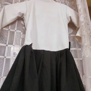 Black And White Designer Frock