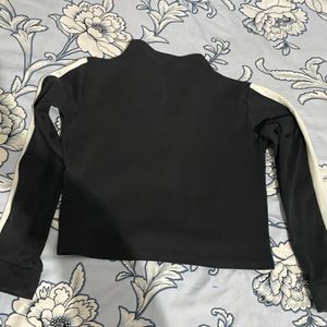 Black And White Crop Jacket