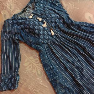 30rs Off🚚 Indya Blue Printed Kurta (Women's)