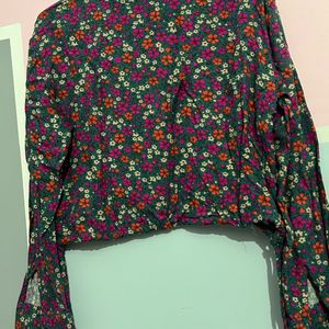 Zudio Crop Floral Multicoloured Shirt