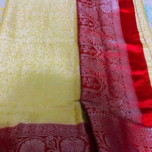 Gold And Red Saree