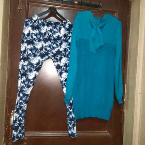 Winter Dress And Leggings Set