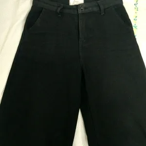 black flared jeans