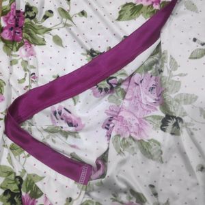 Clovia Magenta Printed Nighty