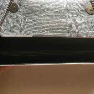 Silver Party Wear Clutch