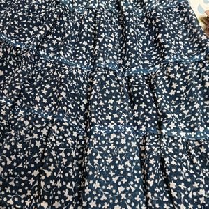 Beautiful Blue Printed Ruffled Skirt 💙- New