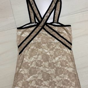 Lace Tank Top (Nude)