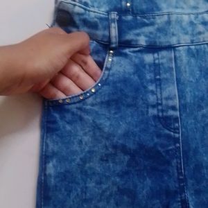 Girls Denim Dungaree