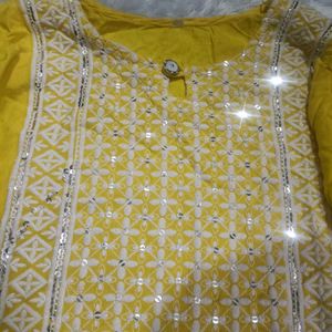 Yellow Colour Kurti