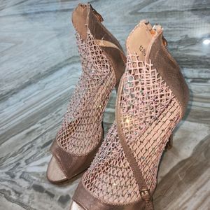 Peach Net High Heels