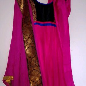 Butifull Anarkali Rose Pink Set