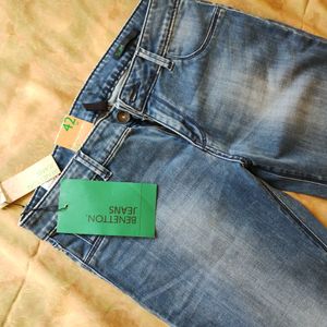 Benetton Women Jeans Tagged Waist Size 41 cm