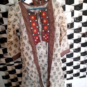 Cotton Kurta With Shrug