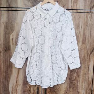 Designer White Shirt Size-48