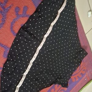 Polka Dot Black Flayered Skirt