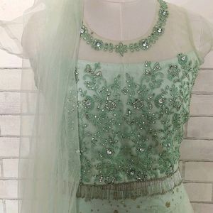 Machine Embroidery Bridal Wear Lehenga