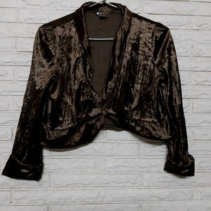 Velvet Cardigan Style Top