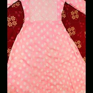 Anarkali Kurti With Palazzo And Dupatta Set | LIMITED OFFER