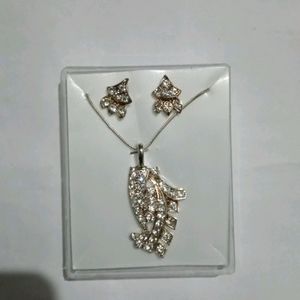 pendent set with earring for girls